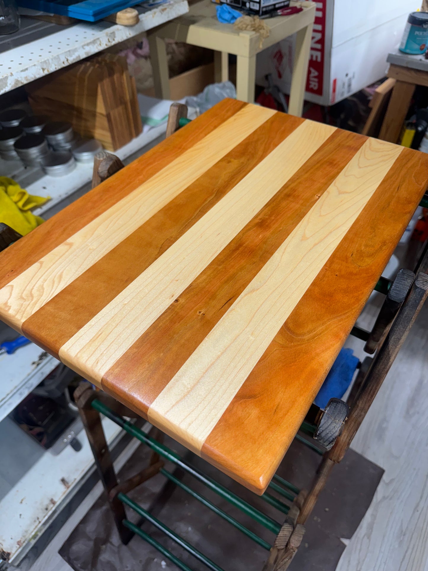 14"x20" Cherry and maple cutting board